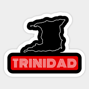 Trinidad map outline Sticker